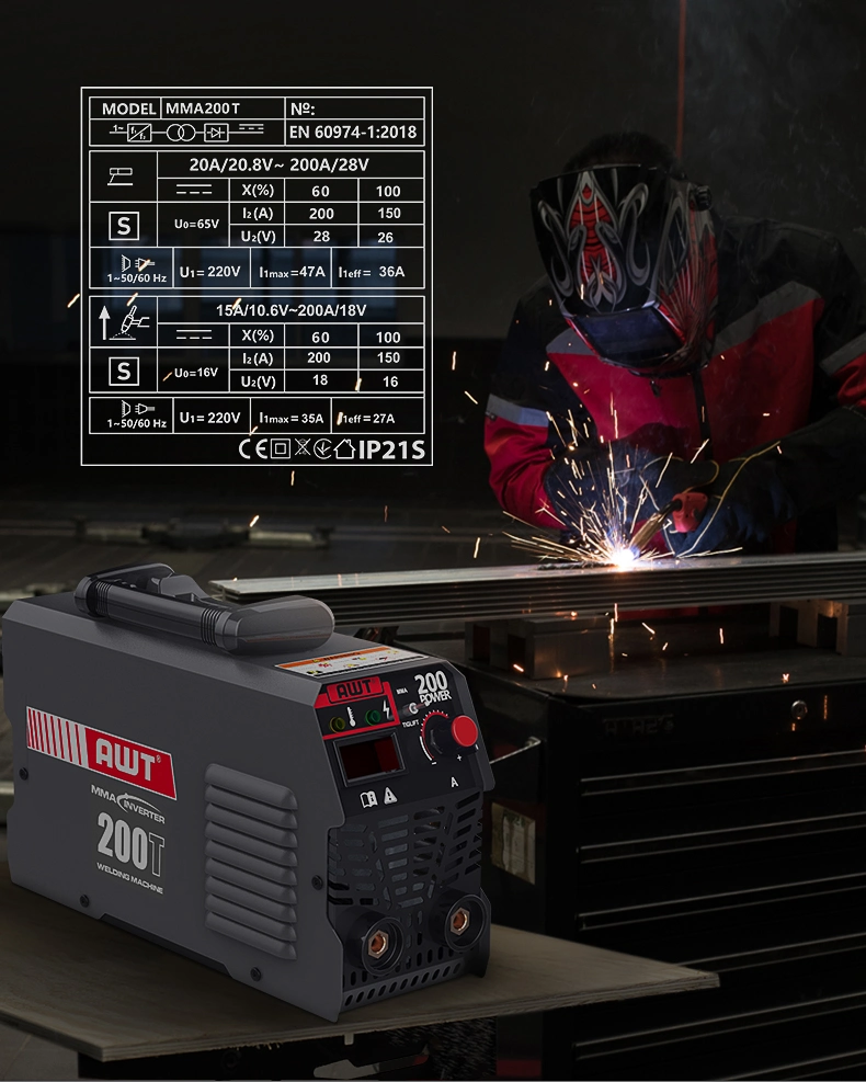 MMA66-200t 220V Good Quality Welding Digital Samrt Machine for Workshops