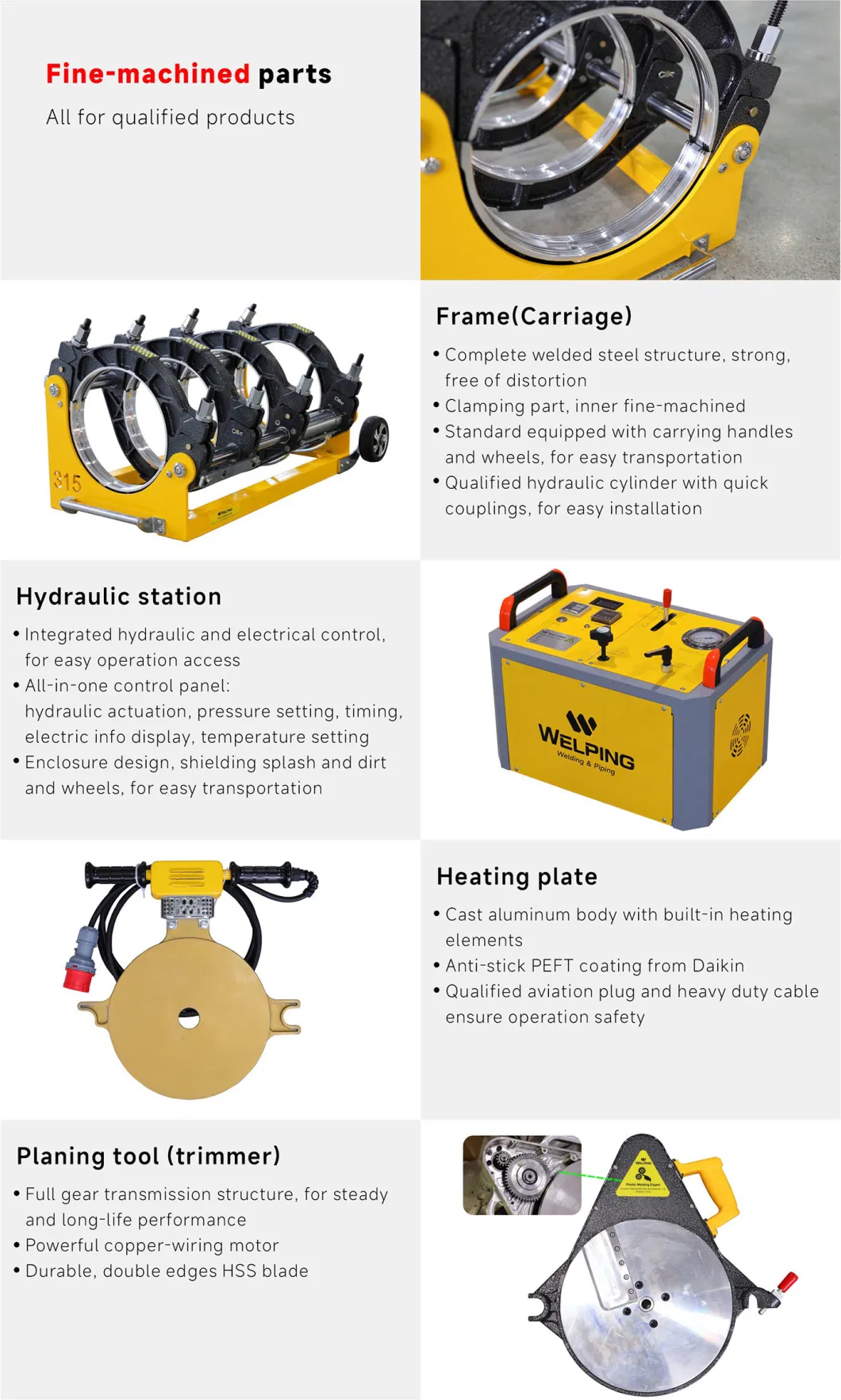 Butt Welder HDPE Pipe Jointing Machine HDPE Butt Welding Machine Hydraulic Fusion Machine Thermofusion Machine PE Poly Tube Fusion Machine Price