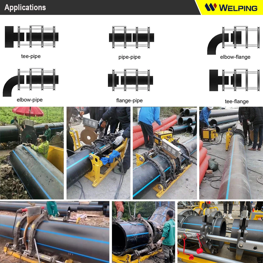 1200mm HDPE Pipe Welding Machine PE PPR Tube Hot Melt Jointing Butt Fusion Welder for Construction Engineering